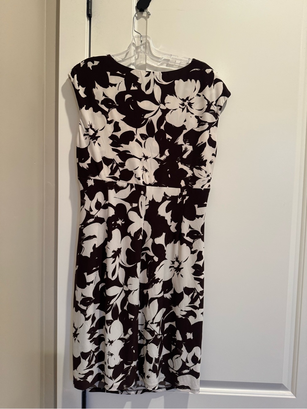 Ralph Lauren Brown and White Floral Sheath Dress - Picture 2 of 3